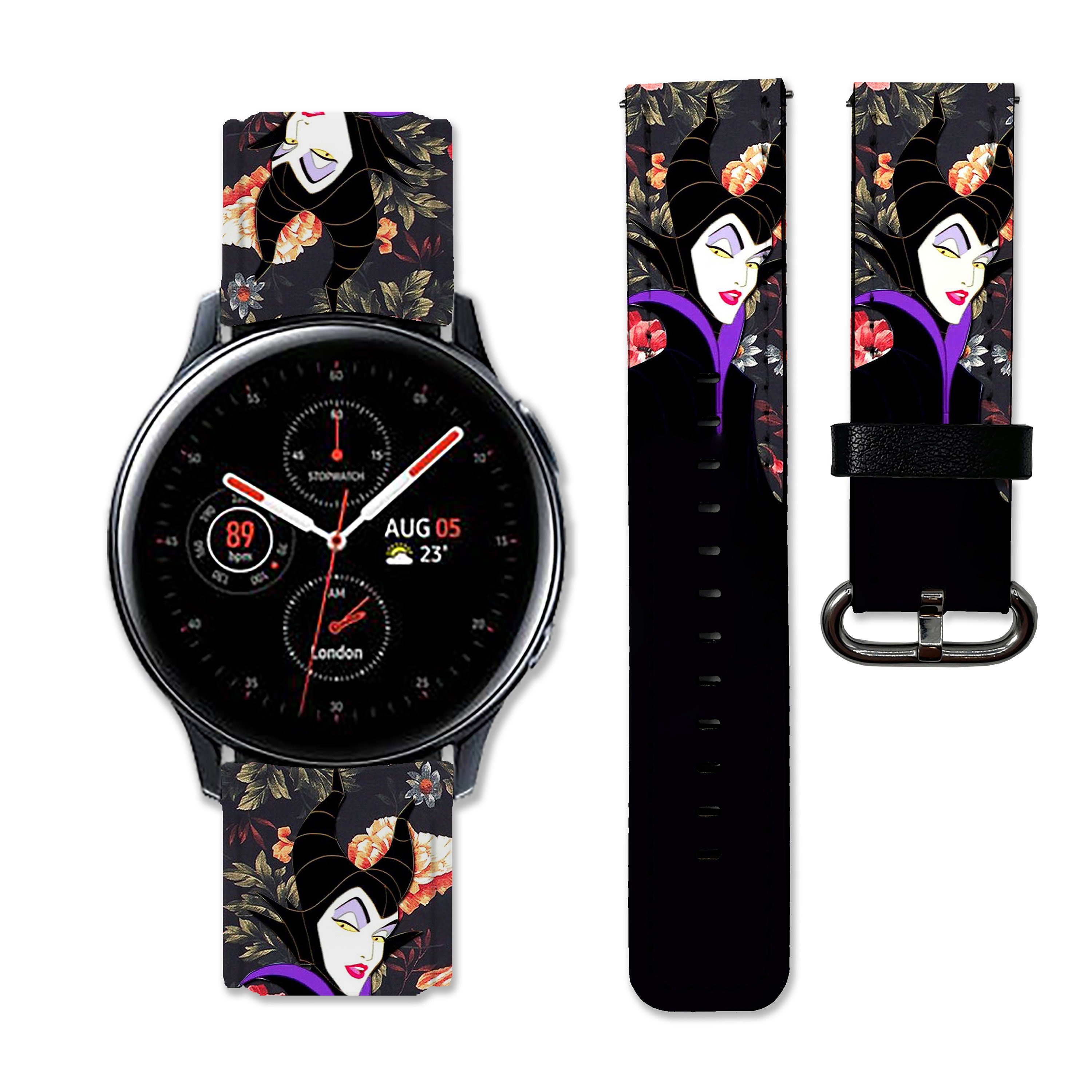 Maleficent Galaxy Watch 3 4 5 Pro Band Disney Active 2 40mm Etsy