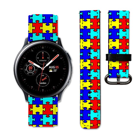 Autism Puzzle Galaxy Watch 3 Watch 4 Band Active 2 40mm 42mm Etsy