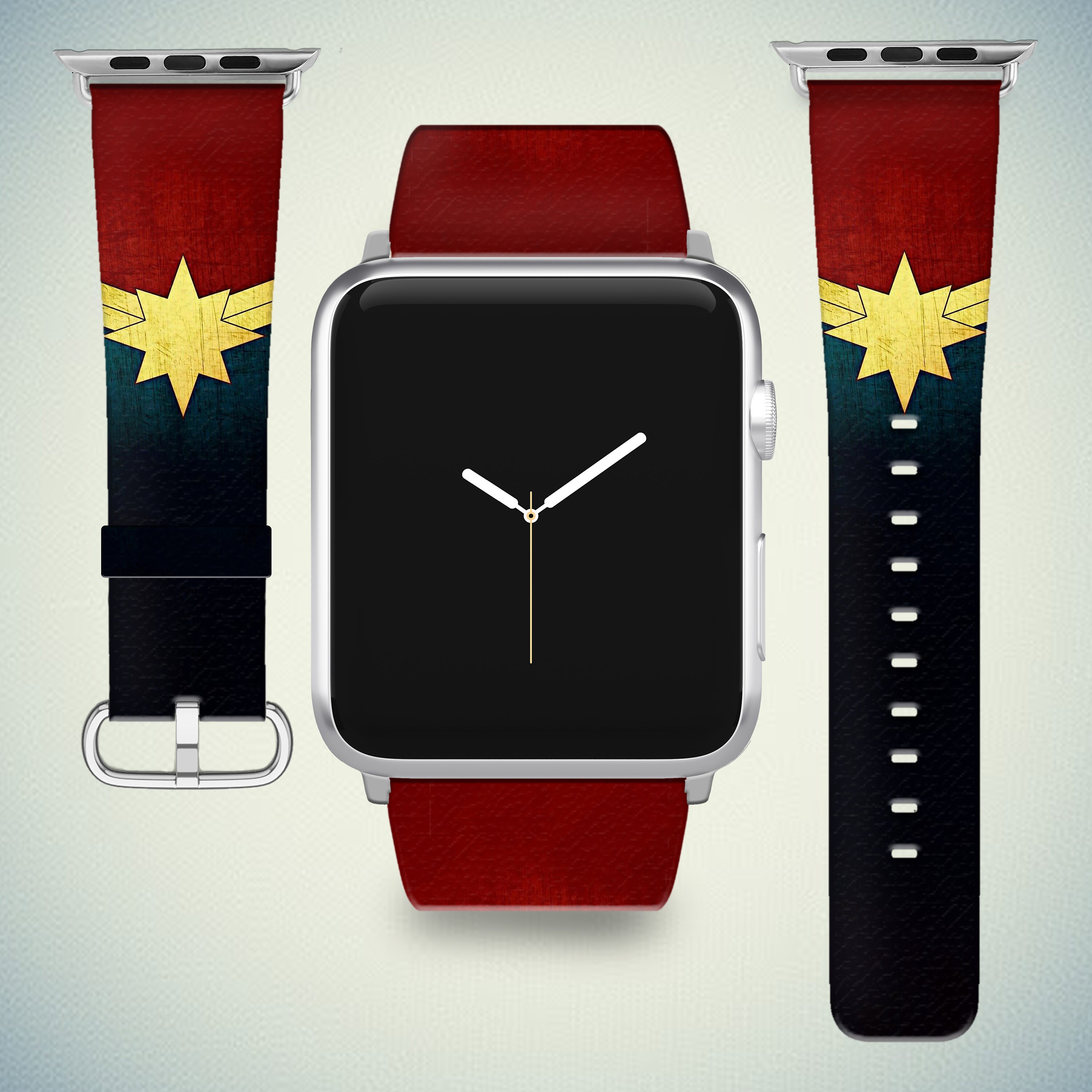 Captain Marvel Apple Watch Series 7 band Series 1 2 3 4 5 6 7 | Etsy Italia