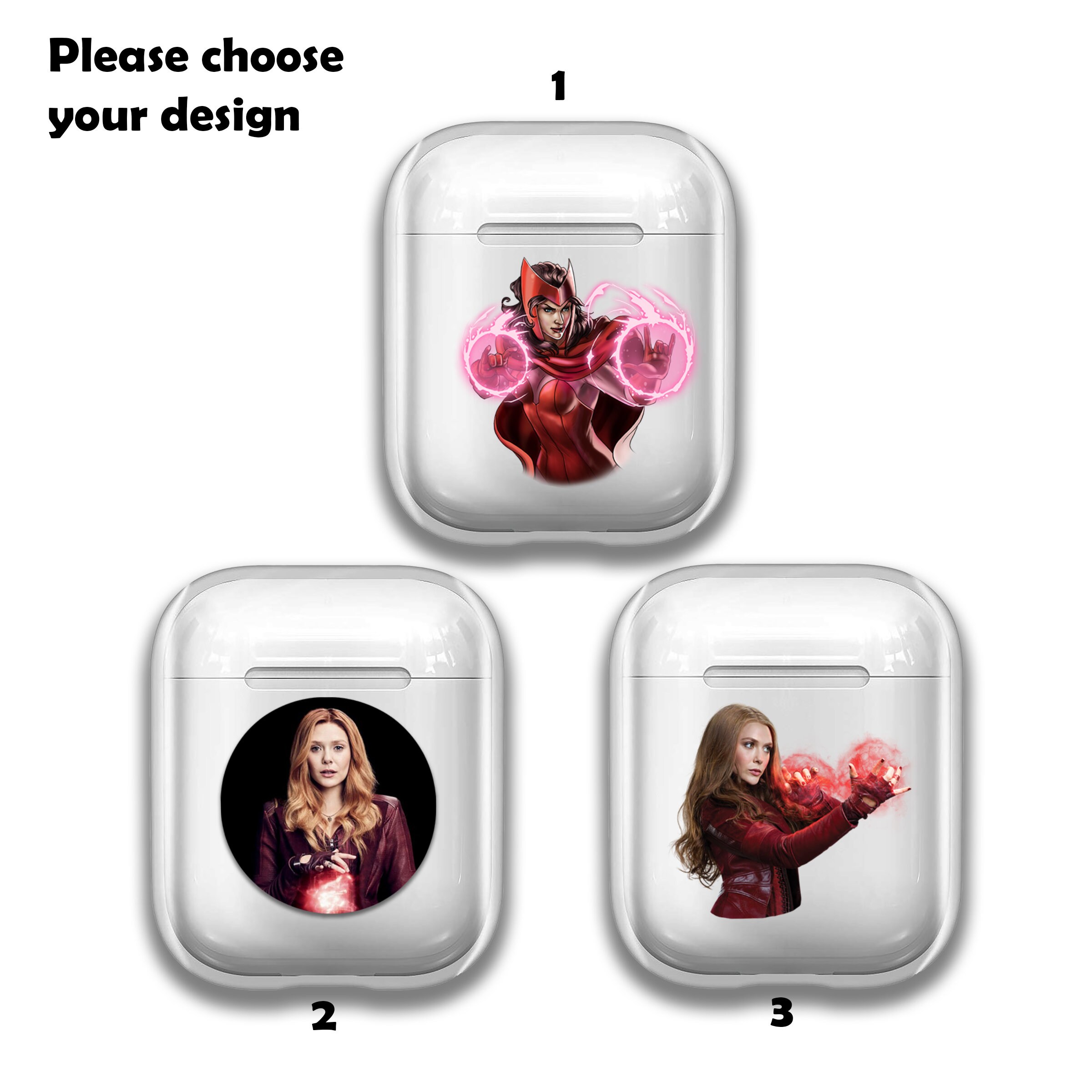 Wanda Clear Air Pods Holder Headphones Cover Marvel Airpods | Etsy Hong Kong