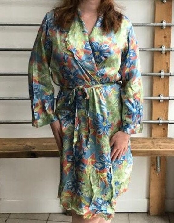 1930s Art Deco Floral Robe