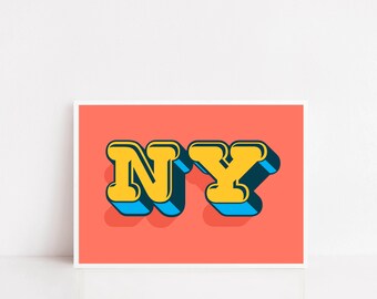 New York poster | New York print| New York art | New York wall art | New York gift
