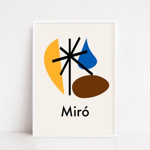 Joan miro print poster | bauhaus art | Joan miro art