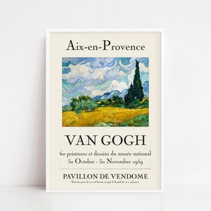 Vincent Van Gogh poster |. Van Gogh print | Van Gogh exhibition poster | Van Gogh drawing
