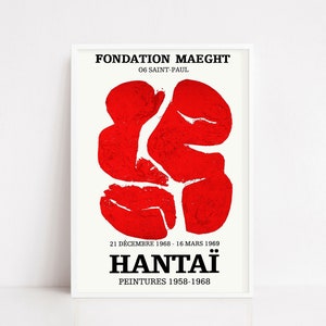 Simon Hantai vintage exhibition poster | Maeght gallery
