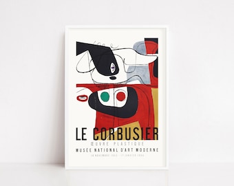 Impresión vintage de Le Corbusier / póster de exposición / impresión de exposición / póster de arte