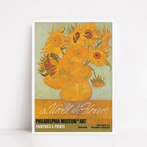 Van Gogh vintage exhibition poster | vintage print | art poster