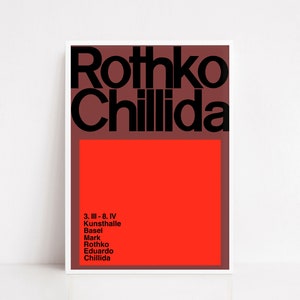 Mark Rothko poster | Rotkho painting | Rothko syle | Rothko art | vintage exhibition poster