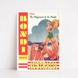 Póster de Australia, el patio de recreo del Pacífico / Póster de Australia / Póster vintage de Australia / Póster de playa / Póster de viaje
