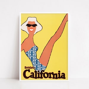 California vintage poster | Souther California print | California gift