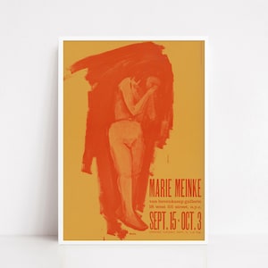 Meinke vintage exhibition poster | vintage print | art exhibition poster
