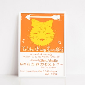 Miss sunshine vintage poster | exhibition poster | art poster | cat print
