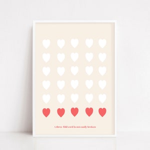 Hearts wall art | hearts print | Mothers day gift