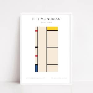 Piet Mondrian poster | exhibition print | vintage poster | Mondrian art