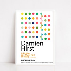 Damien Hirst Poster | Exhibition Print | Hirst Dots - Etsy