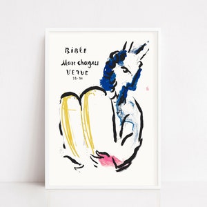 Marc CHAGALL poster | Chagall print | chagall drawing | vintage poster | vintage print | art poster