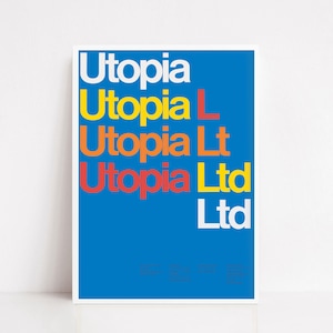 Utopia Ltd vintage exhibition poster
