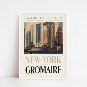 Gromaire Vintage Ausstellungsplakat New York - New York Vintage Plakat - Vintage Ausstellungsplakat
