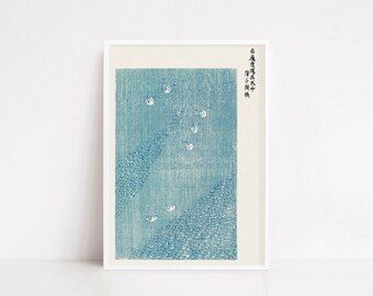 Woodblock Print Blue by Taguchi Tomoki / Japanese poster / Japanese print / vintage poster / Japandi poster