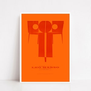 Leo manso vintage poster | exhibition poster | art poster