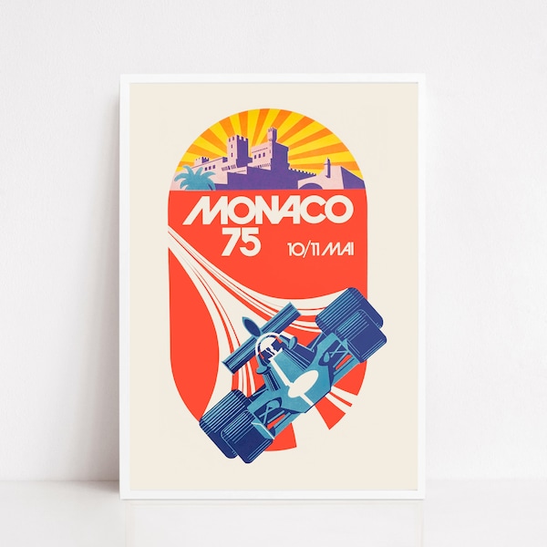 Monaco Race Poster Etsy