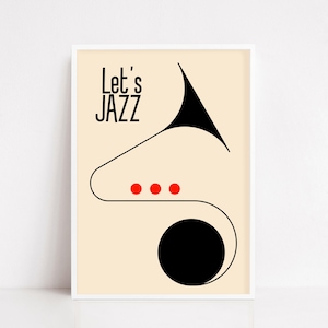 Let&#39;s Jazz poster / music poster / jazz print / music print