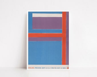 Bireline Vintage Ausstellungsplakat | Kunst Poster | Ausstellungsdruck