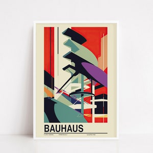 Bauhaus architecture poster / bauhaus poster / bauhaus print / bauhaus design / bauhaus movement poster / bauhaus wall art