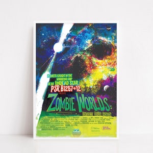NASA zombie worlds / NASA poster / NASA print / nasa illustration / nasa gift