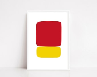 Ellsworth Kelly poster | Red and Yellow Elssworht Kelly poster print | Ellsworth Kelly art