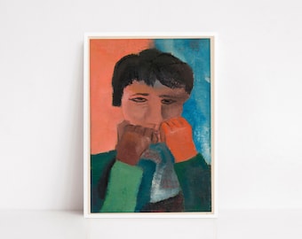 Hendrik Werkman Expressionist Art Print, Vintage Dutch Modernist Wall Art - vintage poster