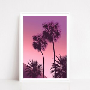 Palm Springs Poster / Palmen Poster / Palmen Kunst / Palmen Wandbild / Palmen Print