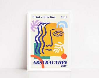 Cartel de papier découpé / Impresión inspirada en Henri Matisse / arte de pared matisse