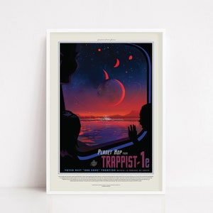 NASA trappist -1e poster / Nasa print / space poster / space print travel poster