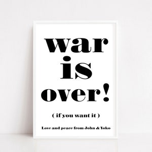 War Is Over Poster - JustPosters