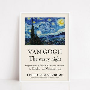 Vincent Van Gogh poster | Van Gogh print | Van Gogh art | Van Gogh exhibition poster