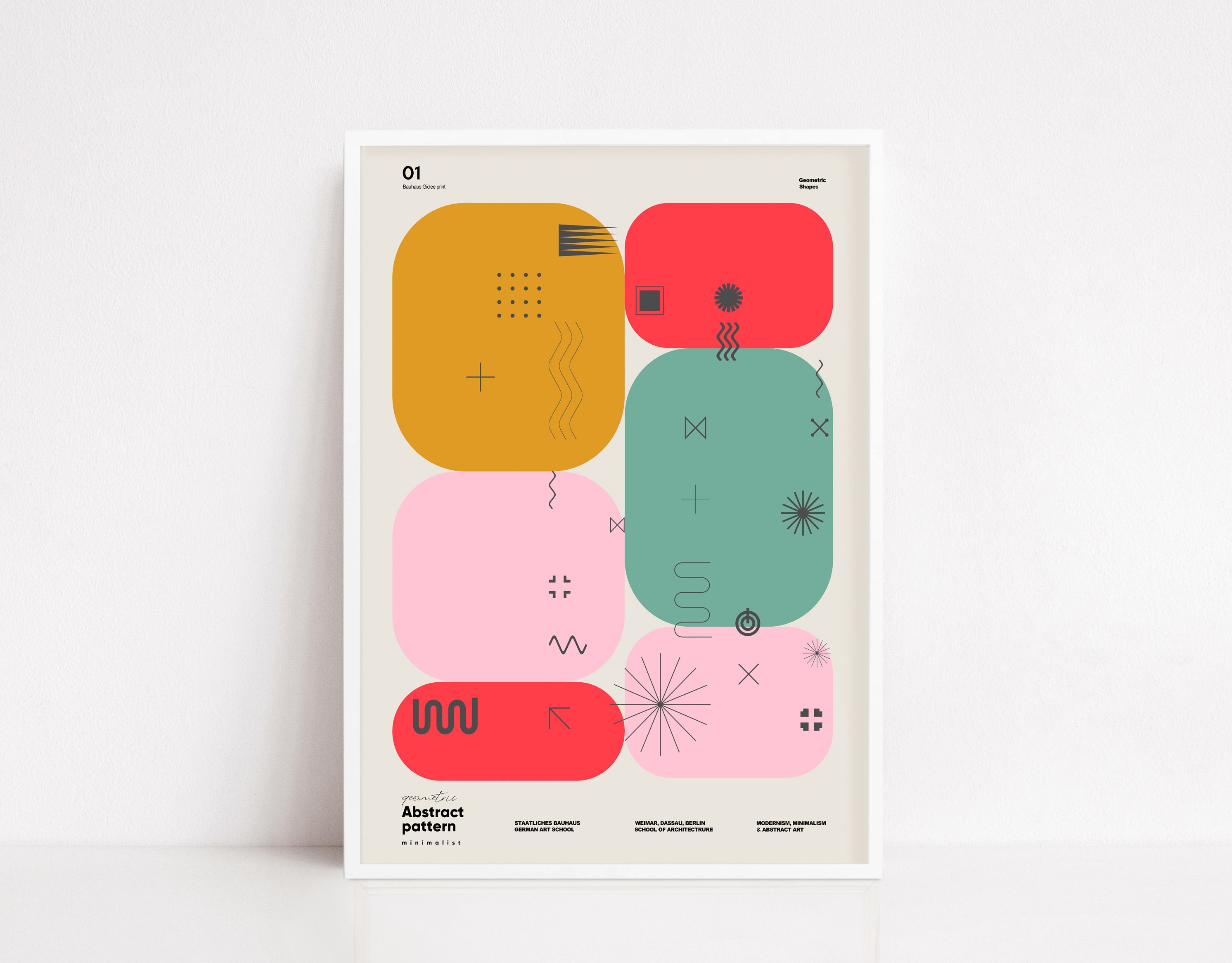 Abstract Geometric Poster / Bauhaus Poster / Mid Century Poster / Art ...