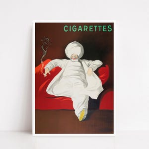 Leonetto Cappiello Cigarettes Poster - Vintage French Advertising Print - Classic Tobacco Art - Retro Wall Decor - Art Nouveau  Illustration