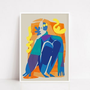 Poster di ritagli, poster in stile Henri Matisse, poster di Papier Decoupes, stampa di Matisse, poster della mostra di Matisse