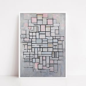 Piet Mondrian Abstract Poster – Piet Mondrian Print - Piet Mondrian art – Modern Geometric Wall Art Print – Dutch Artist Art Deco Style