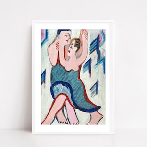 Ernst ludwig Plakat / vintage Plakat / Paar Plakat / Tanzendes Plakat / Kunst Wand Plakat
