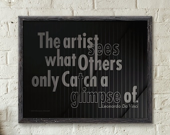 Leonardo Da Vinci Digital Download, Citation inspirante, Cadeau d’artiste, Citation de Leonardo, Citation d’artiste, Cadeau de peintre, Cadeau de sculpteur