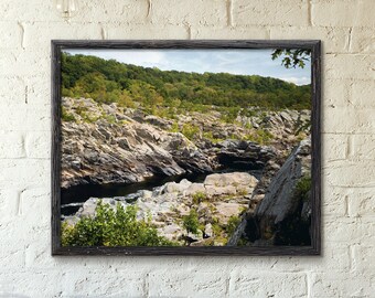 Nature Park Landscape Digital Download, River Pic, Rapids River, Great Falls National Park, Sterling Virginia, Potomac River, Water