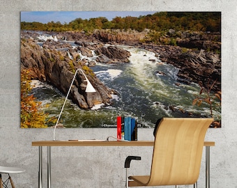 Potomac River Digital Download, Great Falls National Park, Water Landscape, Nature Landscape, Sterling Virginia, River Picture, Rapids River