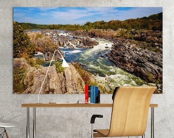Sterling Virginia Digital Download, Potomac River, Water Landscape, Great Falls National Park, Nature Landscape, River Picture, Rapid River