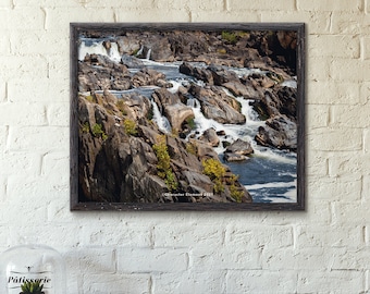 Great Falls Park Digital Download, Sterling Virginia, Potomac River, Water Landscape, Nature Landscape, River Picture, Rapids River