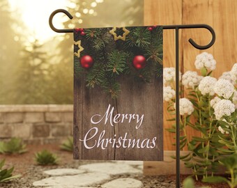 Joyeux drapeau du jardin de Noël