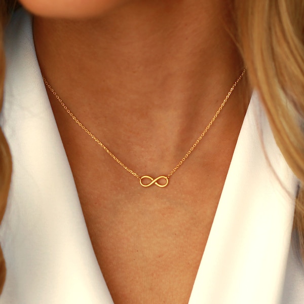 Infinity Necklace, Infinity Jewelry, Friendship Necklace, GOLD, SILVER Infinity Jewelry, Girlfriend Necklace | Best Friend Necklace Gift