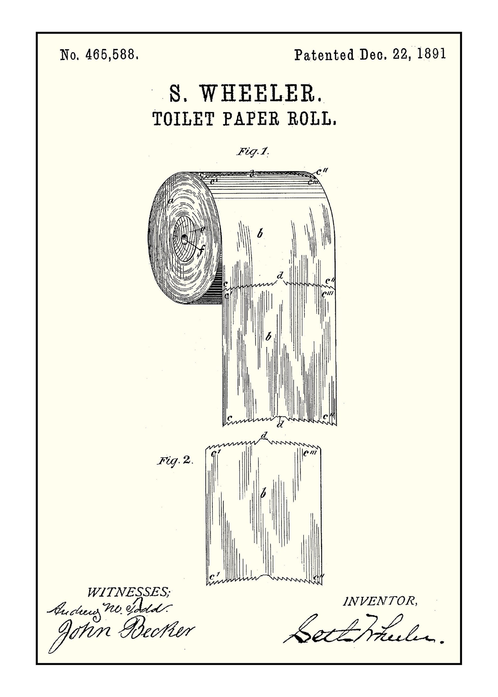 Toilet paper roll Patent Etsy