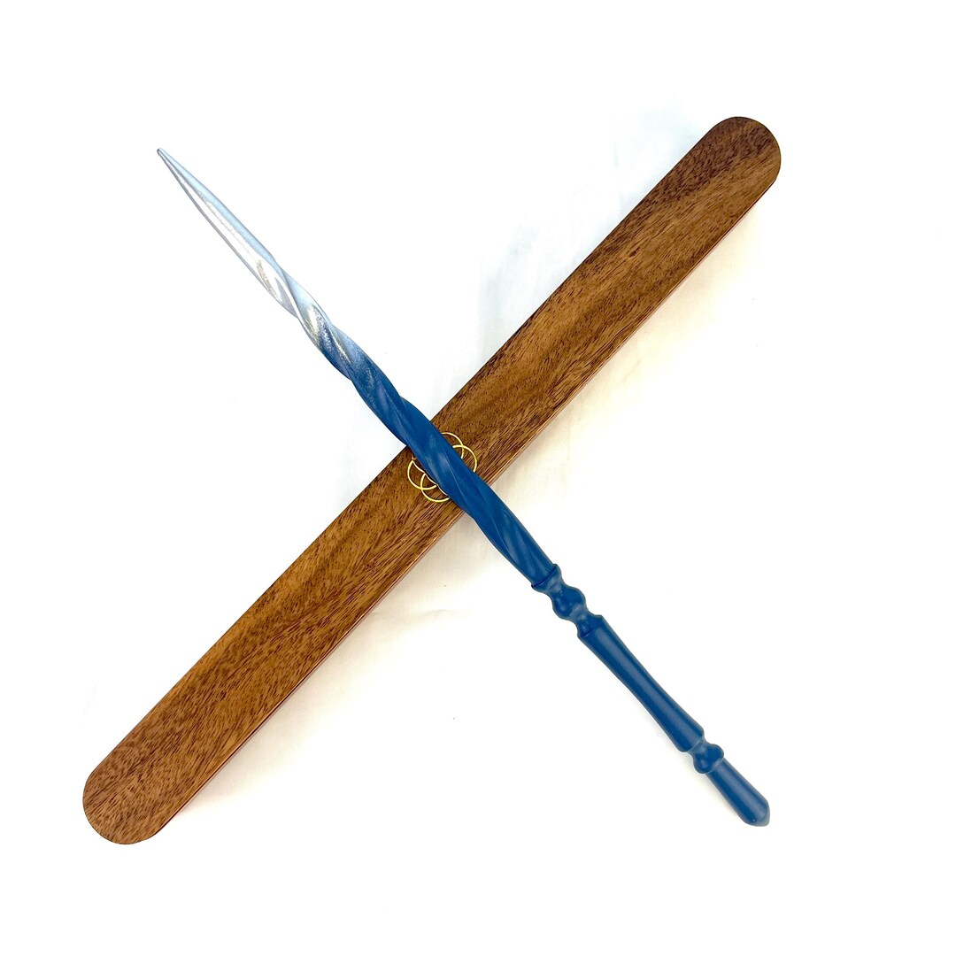 Will O'wisp's Wand Emporium - Solid Wood Wand in Wooden Display